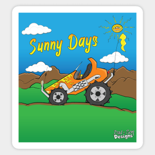 Sunny Days Orange Offroad Buggy Truck Sticker